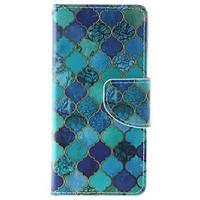 Blue Diamond Pattern PU Leather Full Body Case with Stand and Card Slot for iPhone 6s Plus/6 Plus/6s/6