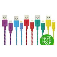 Blue USB Charger Cable - Compatible with iPhone & iPad