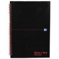 blk n red wirnbk a4 140 pages ft rcyc 5 pack