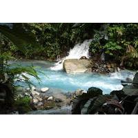 Blue Volcanic River Waterfalls and Hot Springs Mud Bath Adventure in Rincon de la Vieja from Samara