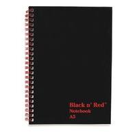 black n red notebook a5 feint d66369 10 pack