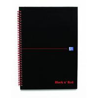 Blk N Red Wirnbk A4 140 Pages Ruled Quad - 5 Pack