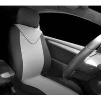Black Grey 2 Piece Front Seat Cover Set