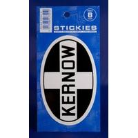 Black & White Kernow Oval Sticker