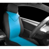 Black Blue 2 Piece Front Seat Cover Set