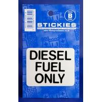 Black Diesel Fuel Only Sticker