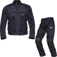 Black Piston Motorcycle Jacket & Atom Trousers Kit