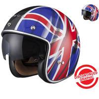 black classic british open face helmet