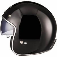 black classic open face helmet