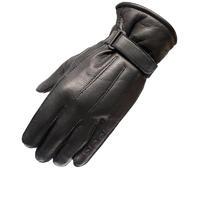 black vapour leather motorcycle gloves