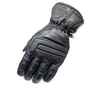 Black Charge Leather Motorcycle Gloves