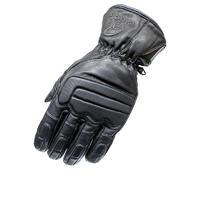 black charge leather motorcycle gloves