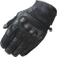 Black City Leather Motorcycle Gloves