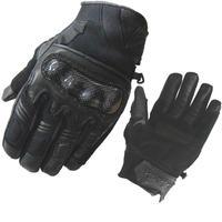 Black City Leather Motorcycle Gloves