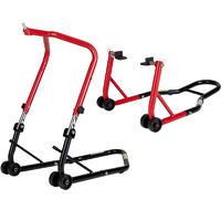 Black Pro Range Front Height Adjustable Head Stand & Rear Paddock Stand (B5065 and B5073)