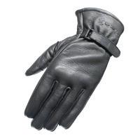 Black Axel Leather Motorcycle Gloves