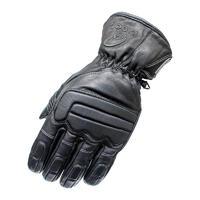 Black Charge Leather Motorcycle Gloves