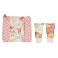 BLUSH ROSE Cosmetic Pouch 50ml Moisturising Shower Gel & 50ml Softening Body Cream