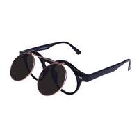 Black Steam Punk Flip Up Glasses