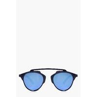 blue lense aviator sunglasses black