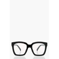 black frame clear fashion glasses black