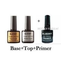 Bluesky Base and Top soak Off UV Gel Nail polish, Primer