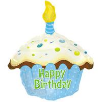 Blue Birthday Cake Balloon