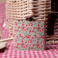 Blue Floral Hipflask