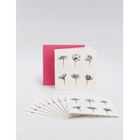 Black Floral Multipack Cards