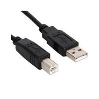 Black USB 2.0 A-B Device Cable 1 Metre