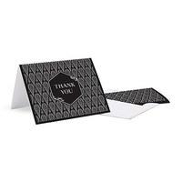 Black and Gold Opulence Thank You Card With Fold