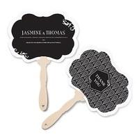 Black and Gold Opulence Personalised Hand Fan