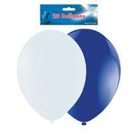 Blue & White Scotland Pack Of 20 Latex Balloons