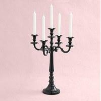 Black 5 Arm Large Wedding Candelabra