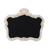 blackboard in ornate vintage frame in antique white white