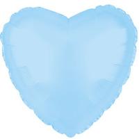 blue opalescent heart foil balloon