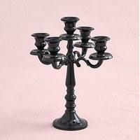 Black 5 Arm Small Wedding Candelabra