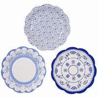 blue paper plates small