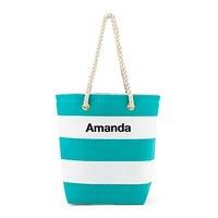 Bliss Striped Tote - Blue and White