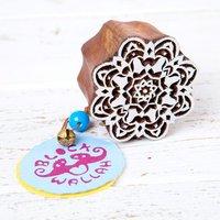 blockwallah stamp flowering mandala 368711