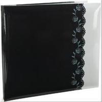 black white postbound album 12x12 deco 262476