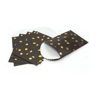 black and gold polka dot paper bags 6 pack