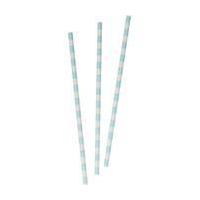 Blue Striped Paper Straws 20 Pack