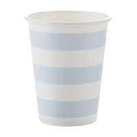 Blue Stripe Paper Cups 8 Pack