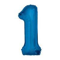 blue foil 1 balloon