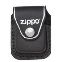 Black Leather Zippo Lighter Pouch With Clip