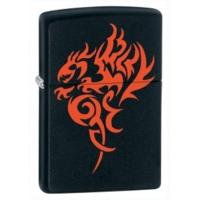 Black Matte Hidden Dragon Zippo Lighter