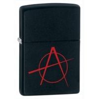 Black Matte Anarchy Zippo Lighter