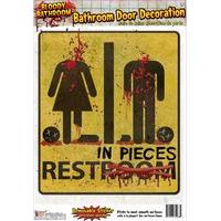 Bloody Bathroom Halloween Sign