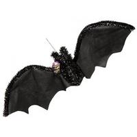 Black Tinsel Bat Halloween Decoration
